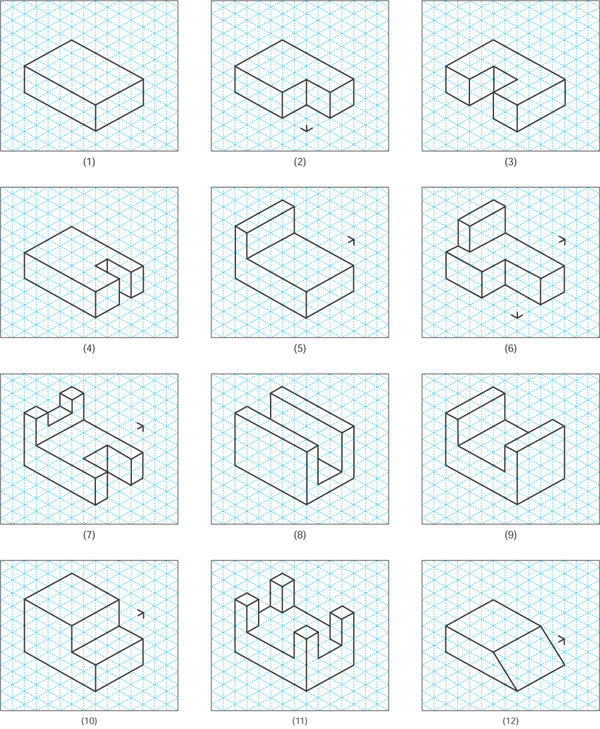 Figure 4.85a - Problem 4.2 Multiview sketching problems