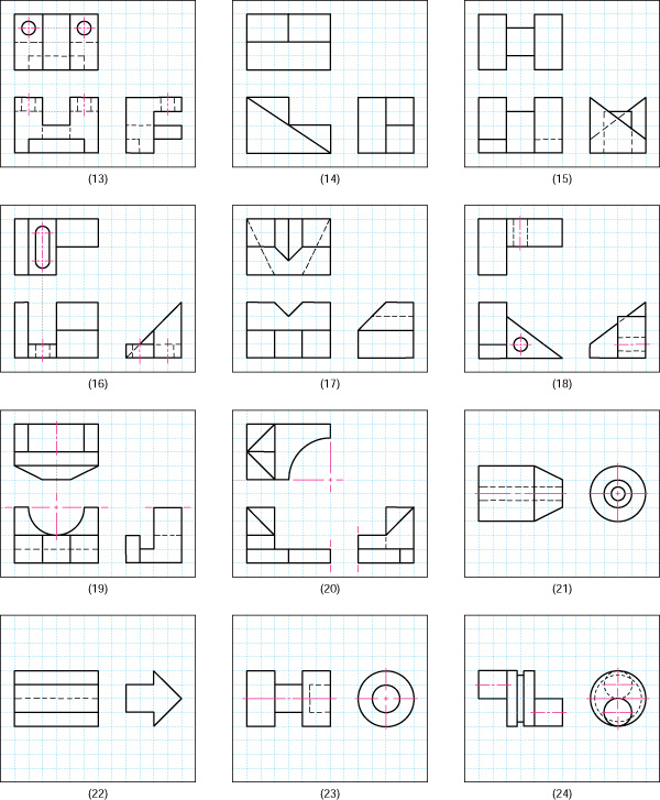 Figure 4.86b - Problem 4.3 Pictorial sketching problems