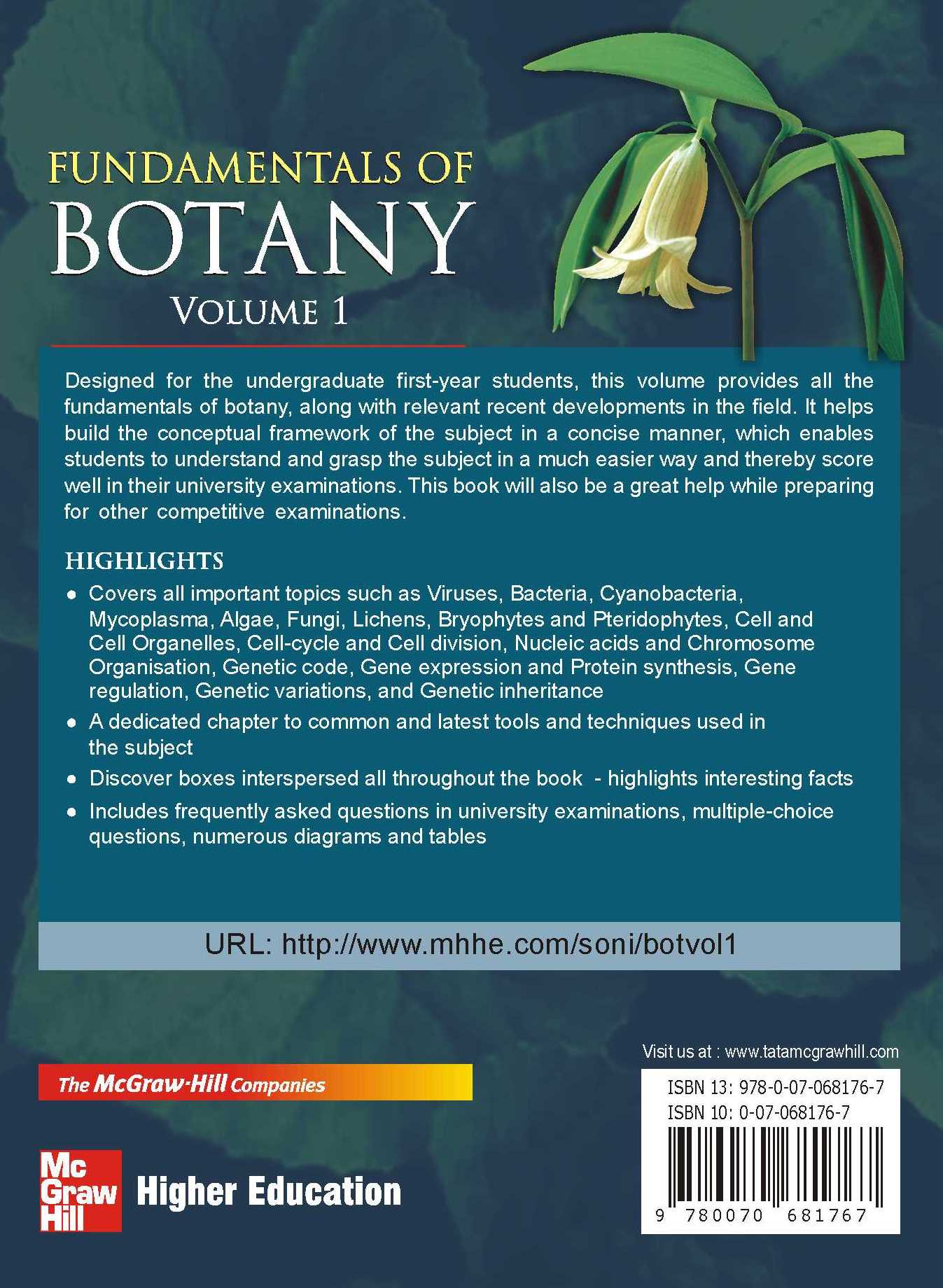Fundamentals of Botany, Volume I Information Center: Salient Features