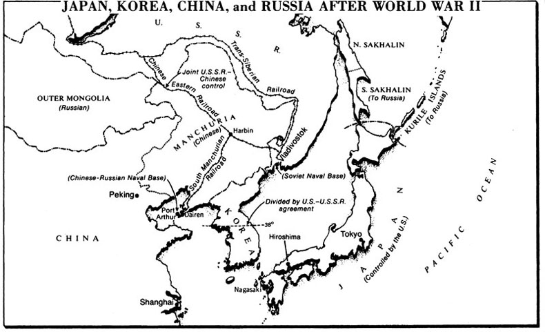cold war map asia